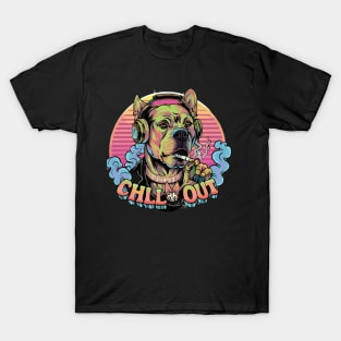 Hip Hop Dog Chill Out Artwork T-Shirt